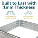 Sunnydaze Galvanized Steel Raised Garden Bed