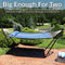 Sunnydaze Quilted 2-Person Hammock with Multi-Use Universal Stand