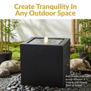 Sunnydaze Rectangle Polystone Outdoor Bubble Fountain