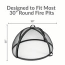 Sunnydaze Easy-Access Round Fire Pit Spark Screen