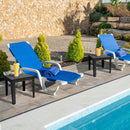 Sunnydaze Outdoor Square Plastic Adirondack Patio Side Table