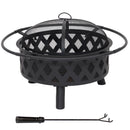 Sunnydaze Crossweave Outdoor Fire Pit with Cover and Screen