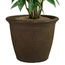Sunnydaze Anjelica Polyresin Large Round Outdoor Planter