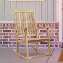 Sunnydaze Outdoor Rocking Chair for Patio - Teak Wood