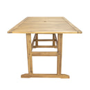 Sunnydaze 57" Hatteras Acacia Wood Outdoor Dining Table with Umbrella Hole