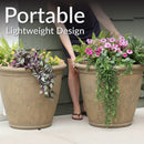 Sunnydaze Anjelica Polyresin Large Round Outdoor Planter
