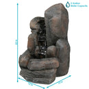 Image showing the overall product dimensions including height, depth and width.