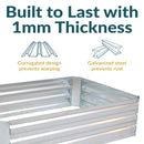 Sunnydaze Galvanized Steel Raised Garden Bed