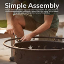 Sunnydaze Cosmic 42" Large Outdoor Fire Pit