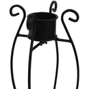 Sunnydaze Graceful Curved Metal Gazing Ball Stand - Black