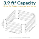 Sunnydaze Galvanized Steel Raised Garden Bed