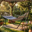 Sunnydaze 2-Person Quilted Fabric Double Hammock with Pillow
