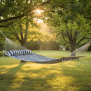 Sunnydaze 2-Person Quilted Fabric Double Hammock with Pillow