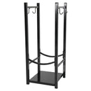 Sunnydaze Indoor/Outdoor Tall Firewood Storage Rack with Tool Holders