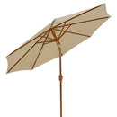 Sunnydaze 8.5 ft Outdoor Patio Umbrella - Faux Woodgrain Finish