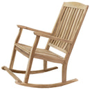 Sunnydaze Outdoor Rocking Chair for Patio - Teak Wood