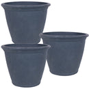 Sunnydaze Anjelica Polyresin Large Round Outdoor Planter