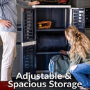Sunnydaze 48.75" H Lockable Storage Cabinet with 3 Adjustable Shelves