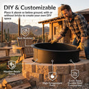 Sunnydaze Heavy-Duty Steel Fire Pit Ring Liner
