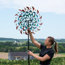 Sunnydaze Rainbow Breezes Metal Garden Wind Spinner