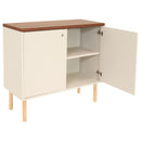 Sunnydaze Mid-Century Modern 2-Door Accent Cabinet with Shelves