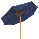 Sunnydaze 8.5 ft Outdoor Patio Umbrella - Faux Woodgrain Finish