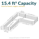 Sunnydaze Galvanized Steel Raised Garden Bed