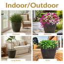 Sunnydaze Anjelica Polyresin Large Round Outdoor Planter