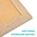 Sunnydaze Large Framed Cork Bulletin Board with Pushpins - 47.25" x 35.5"