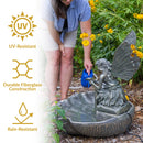 Sunnydaze Fairy Shell Outdoor Water Fountain - 30" H