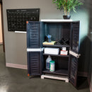 Sunnydaze 48.75" H Lockable Storage Cabinet with 3 Adjustable Shelves