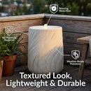 Sunnydaze Textured Spiral Bubble Outdoor Fountain with LED Light