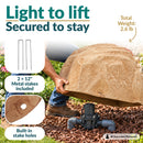Maximum inner-dimension guide showing available clearance at different heights, designed to help determine which pipes, fixtures, or outdoor objects will fit underneath the cover.