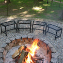 Sunnydaze Curved Outdoor Bench - Mesh Metal Patio Bench
