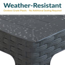 Sunnydaze Outdoor Square Plastic Adirondack Patio Side Table