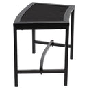 Sunnydaze Curved Outdoor Bench - Mesh Metal Patio Bench