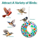 Sunnydaze Mosaic Fly-Through Hanging Bird Feeder - Set of 8