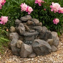 Sunnydaze Rocky Ravine Outdoor Water Fountain - 18" H