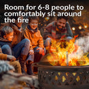 Sunnydaze Crossweave Outdoor Fire Pit with Cover and Screen