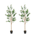Sunnydaze Realistic Faux Olive Tree in Pot with Silk Leaves