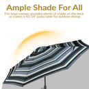 Sunnydaze Aluminum Outdoor Patio Umbrella with Tilt and Crank