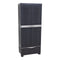 Sunnydaze 3-Shelf Plastic Lockable Storage Cabinet - 57.5"