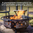 Sunnydaze Crossweave Outdoor Fire Pit with Cover and Screen