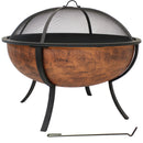 Sunnydaze 32" Outdoor Wood-Burning Fire Pit with Spark Screen