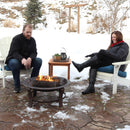 Sunnydaze Steel Elevated Outdoor Fire Pit Bowl with Spark Screen - 29"