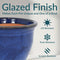 Sunnydaze Studio Round Glazed Ceramic Planter with Drainage