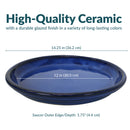 Sunnydaze Set of 2 Glazed Ceramic Planter Saucers