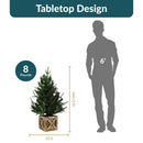 Sunnydaze Pre-Lit Farmhouse Artificial Fir Christmas Tree - 3'