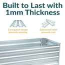 Sunnydaze Galvanized Steel Raised Garden Bed