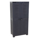 Sunnydaze 48.75" H Lockable Storage Cabinet with 3 Adjustable Shelves